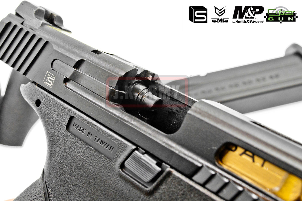 EMG / SAI / Smith & Wesson Licensed M&P 9 SAI Full Size Airsoft GBB Pistol ( Black )