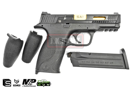 EMG / SAI / Smith & Wesson Licensed M&P 9 SAI Full Size Airsoft GBB Pistol ( Black )