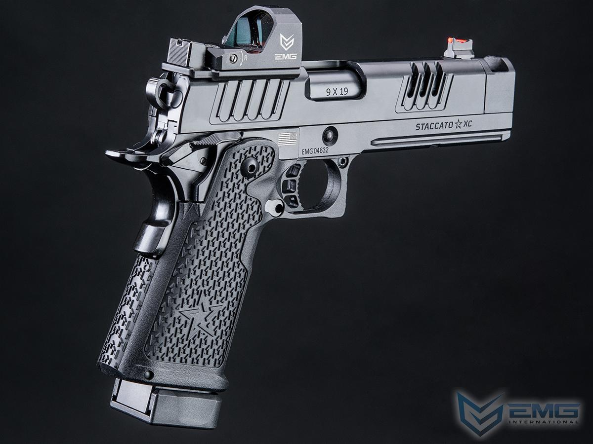 EMG Staccato Licensed XC 2011 Hi-Capa GBBP Gas Blowback Pistol Airsoft ( Model: VIP Grip / Standard / Green Gas )