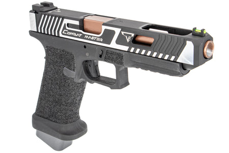 EMG TTI Licensed Combat Master G34 Project GBB Pistol 2 Tone Silver ( WE G17 Base ) ( JKTG Custom Made )
