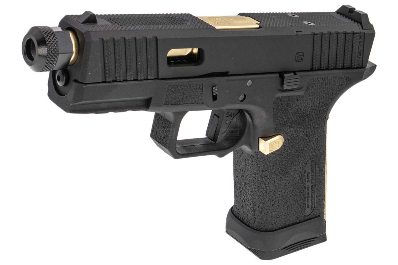 EMG SAI BLU Tier One 2.0 Compact GBB Pistol Airsoft ( Aluminum / Green Gas Type ) ( Gold & Black ) #SA-TO2001
