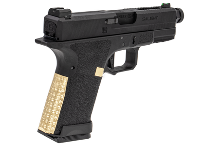 EMG SAI BLU Compact Model 19 GBB Pistol Airsoft ( Full Auto / Aluminum / Green Gas Type ) ( Black & Gold ) #SA-BL0250