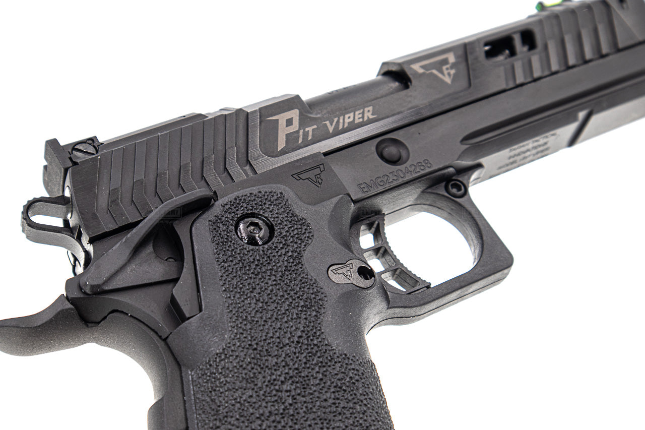 EMG TTI Licensed JW4 2011 Pit Viper Hi-Capa GBB Pistol Airsoft ( Black Version ) ( by AW Custom / Standard / Gas / TT-PV0101 ) ( Licensed by Taran Tactical Innovations ) ( John Wick )