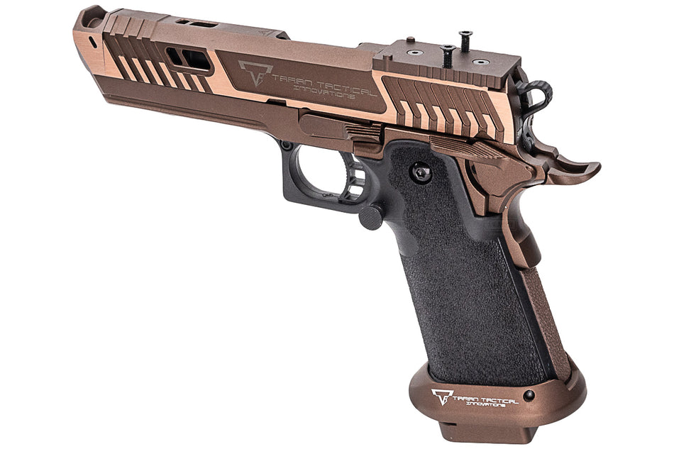 EMG TTI Licensed JW4 Sand Viper Hi-Capa GBB Pistol Airsoft ( by AW Custom / Semi-Auto / Full Auto / Gas / TT-SV0130 ) ( Licensed by Taran Tactical Innovations ) ( John Wick )