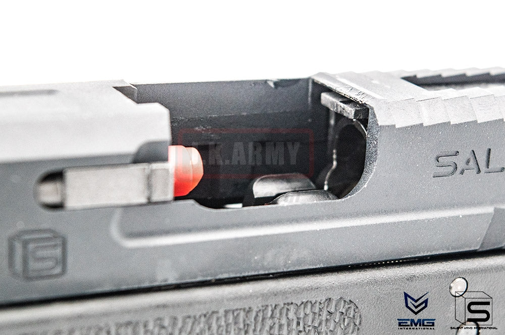 EMG SAI BLU Compact Model 19 GBB Airsoft Training Weapon ( Gas ) ( Black & Gold )