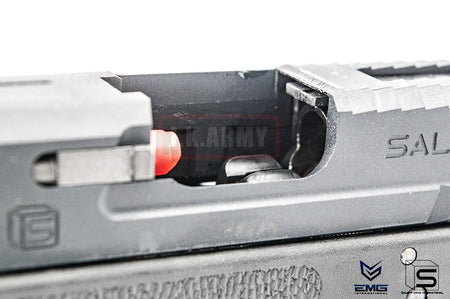 EMG SAI BLU Compact Model 19 GBB Airsoft Training Weapon ( Gas ) ( Black & Gold )