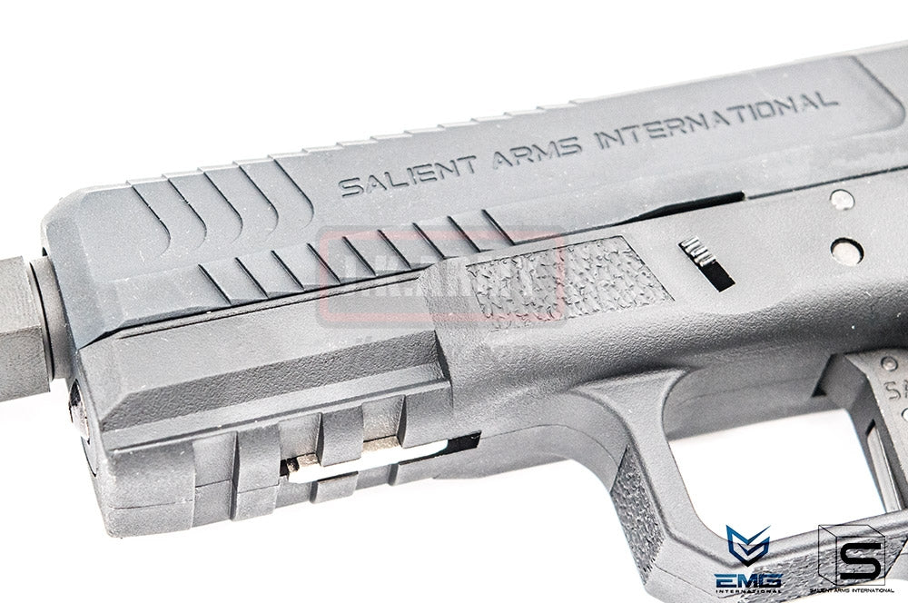 EMG SAI BLU Compact Model 19 GBB Airsoft Training Weapon ( Gas ) ( Black & Gold )