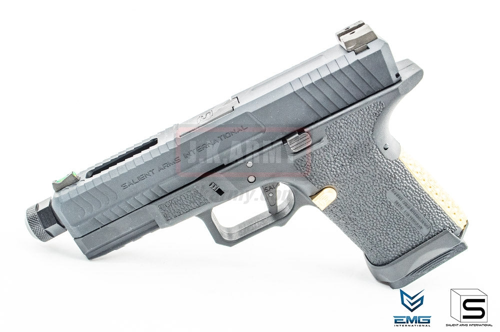 EMG SAI BLU Compact Model 19 GBB Airsoft Training Weapon ( Gas ) ( Black & Gold )