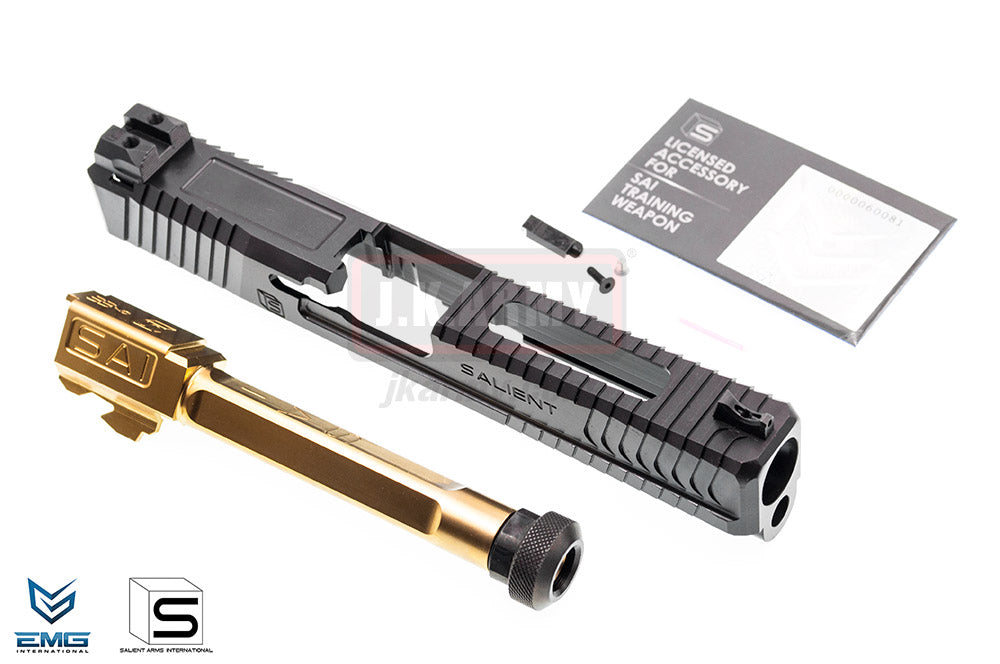 EMG SAI BLU Upgrade Steel Slide w/ Gold Barrel Kit for EMG BLU GBB Pistol ( BK ) ( G&P ) ( Model 17 EMG-PP03 )