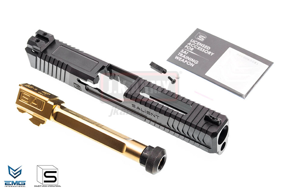 EMG SAI BLU Upgrade Steel Slide w/ Gold Barrel Kit for EMG BLU GBB Pistol ( BK ) ( G&P ) ( Model 17 EMG-PP03 )