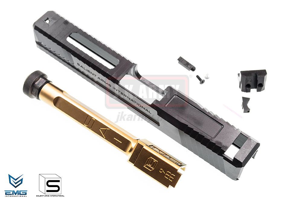 EMG SAI BLU Upgrade Steel Slide w/ Gold Barrel Kit for EMG BLU GBB Pistol ( BK ) ( G&P ) ( Model 17 EMG-PP03 )