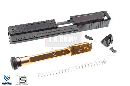 EMG SAI BLU Upgrade Steel Slide w/ Gold Barrel Kit for EMG BLU GBB Pistol ( BK ) ( G&P ) ( Model 17 EMG-PP03 )