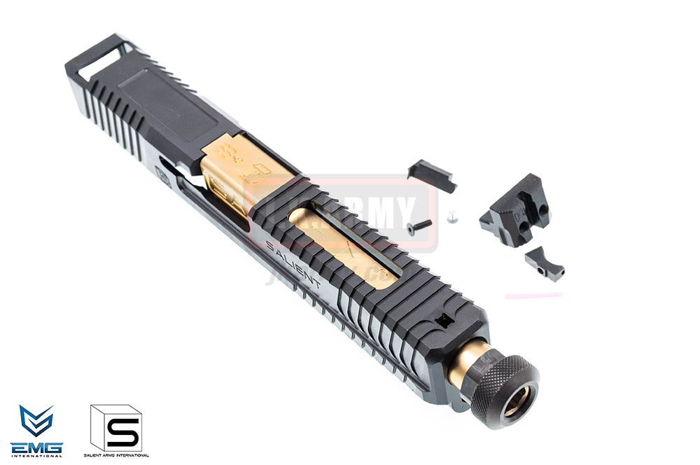 EMG SAI BLU Upgrade Steel Slide w/ Gold Barrel Kit for EMG BLU GBB Pistol ( BK ) ( G&P ) ( Model 17 EMG-PP03 )