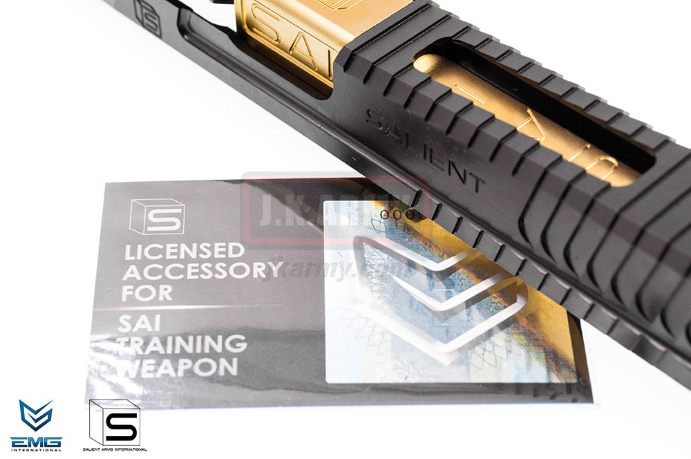 EMG SAI BLU Upgrade Steel Slide w/ Gold Barrel Kit for EMG BLU GBB Pistol ( BK ) ( G&P ) ( Model 17 EMG-PP03 )