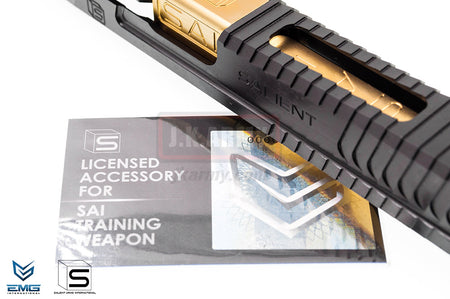 EMG SAI BLU Upgrade Steel Slide w/ Gold Barrel Kit for EMG BLU GBB Pistol ( BK ) ( G&P ) ( Model 17 EMG-PP03 )
