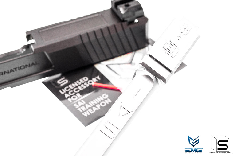 EMG SAI BLU Upgrade Steel Slide w/ Silver Barrel Kit for EMG BLU GBB Pistol ( BK ) ( G&P ) ( Model 17 )