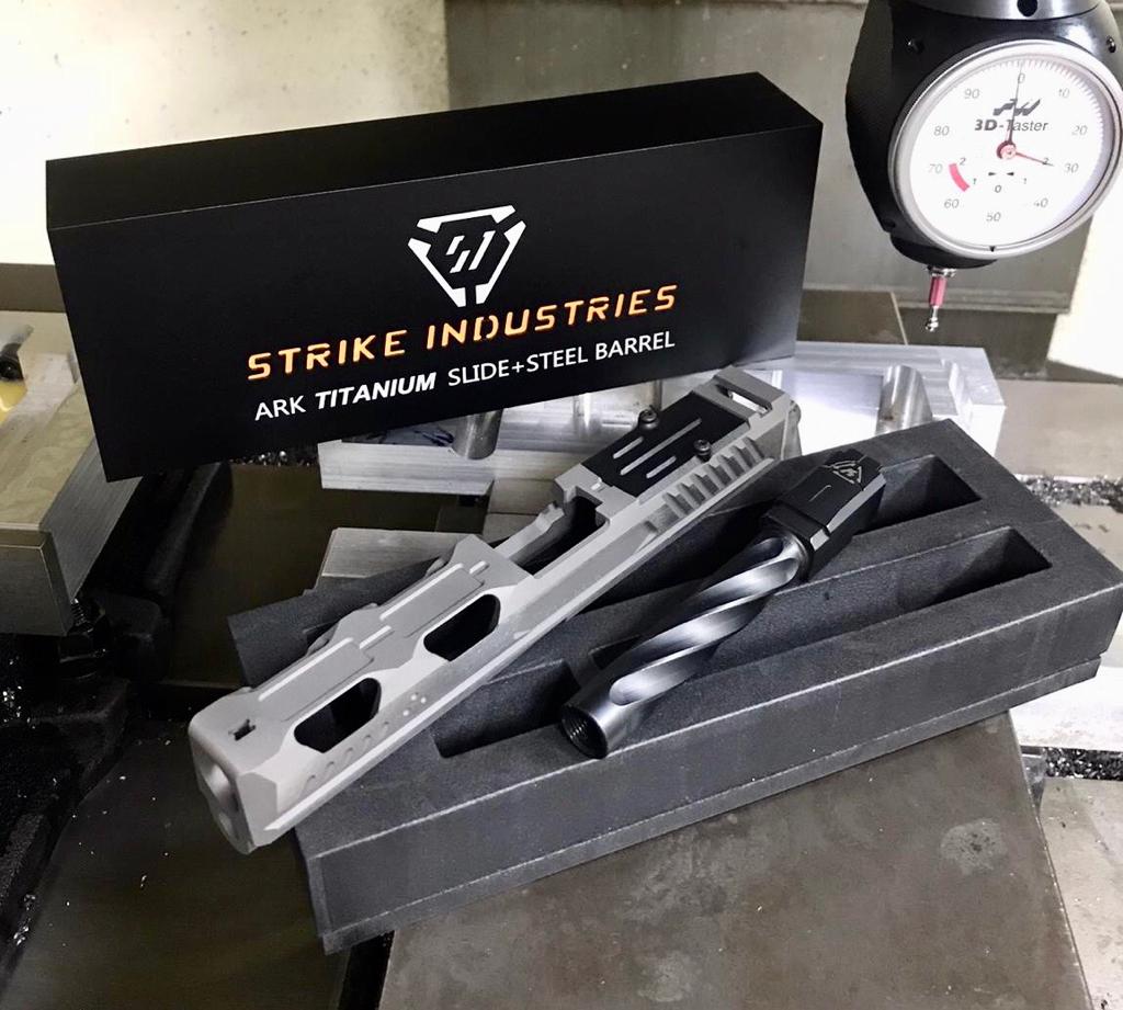 EMG Strike Industries ARK Titanium Slide and Steel Barrel for TM Model 17 GBBP Series ( EMG SI ARK ) ( Marui G17 )