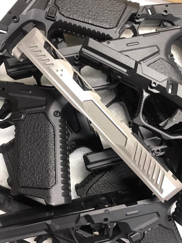 EMG Strike Industries ARK Titanium Slide and Steel Barrel for TM Model 17 GBBP Series ( EMG SI ARK ) ( Marui G17 )