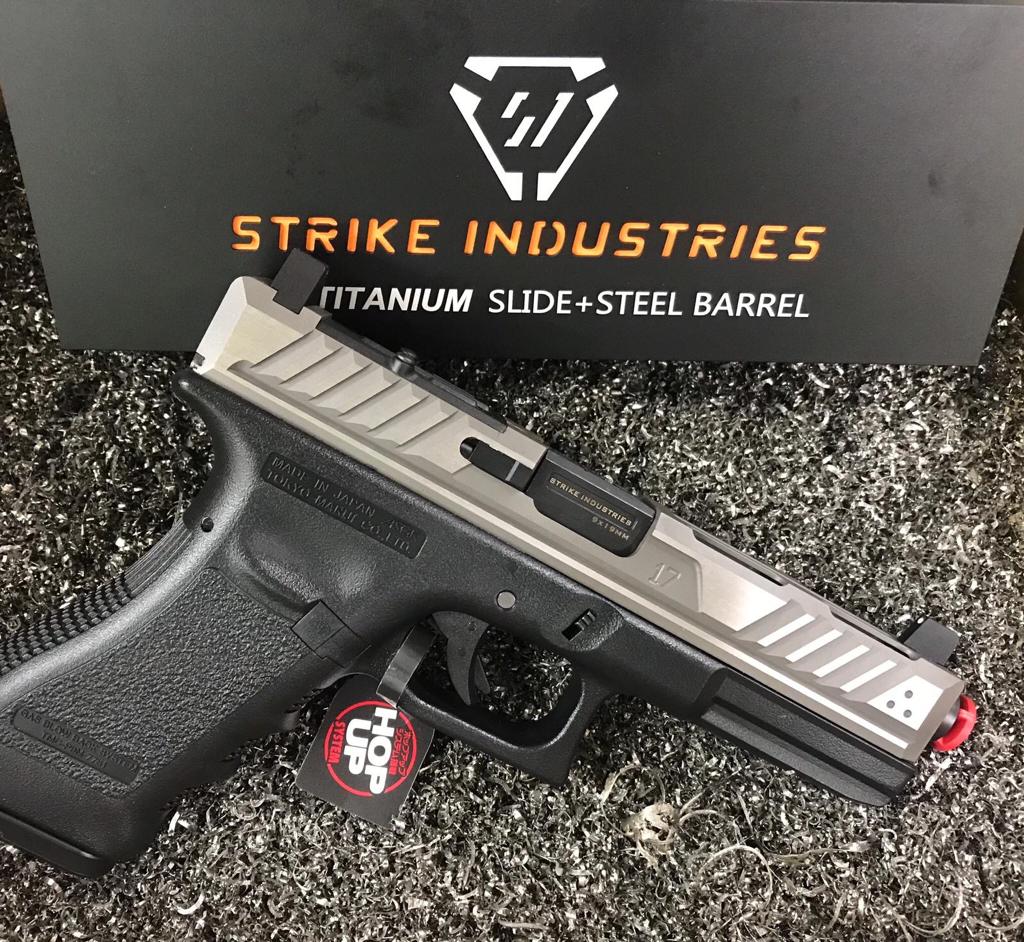 EMG Strike Industries ARK Titanium Slide and Steel Barrel for TM Model 17 GBBP Series ( EMG SI ARK ) ( Marui G17 )