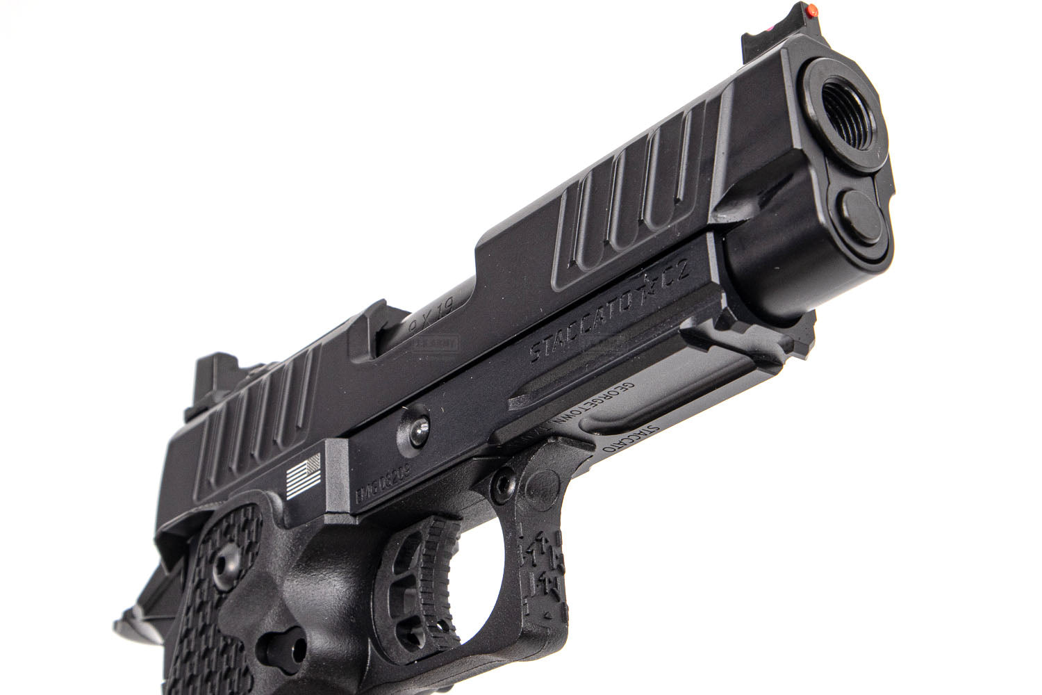 EMG Staccato Licensed C2 Compact 2011 Hi-Capa GBBP Gas Blowback Pistol Airsoft ( Model: VIP Grip / Standard / Green Gas )