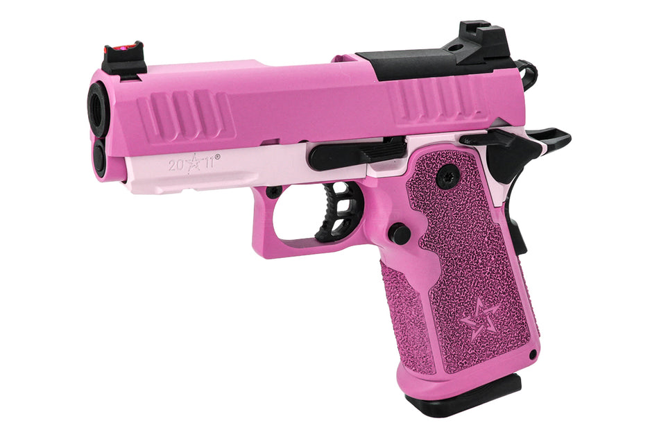 EMG Staccato Licensed CS 2011 Master Grip Hi-Capa GBB Pistol Airsoft ( by SAVIA ) ( Pink )