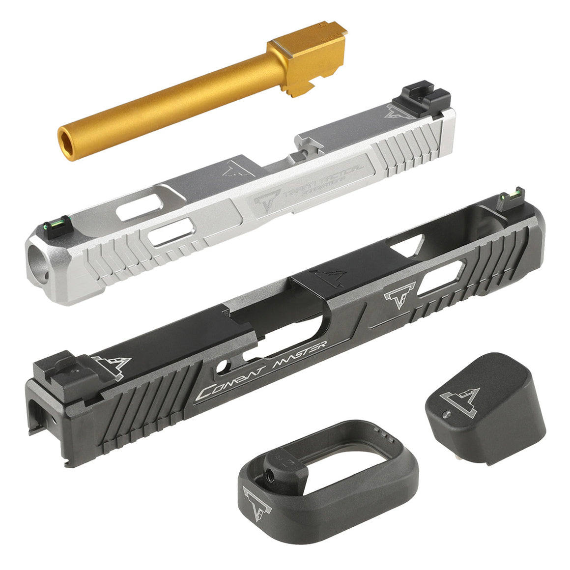 EMG TTI Combat Master G34 JW2 Alumium Slide Kit for GHK Glock 17 GBBP System ( John Wick 2 ) ( Black / Grey )-Grey