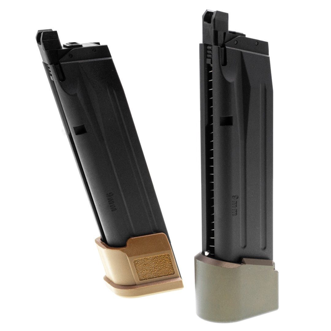 EMG TTI M17 M18 P320 Magazine Extensions Pad for SIG / VFC M17 M18 P320 GBBP Series ( Functional // +Gas +BBs Rds ) ( Licensed by Taran Tactical Innovations )-Grey