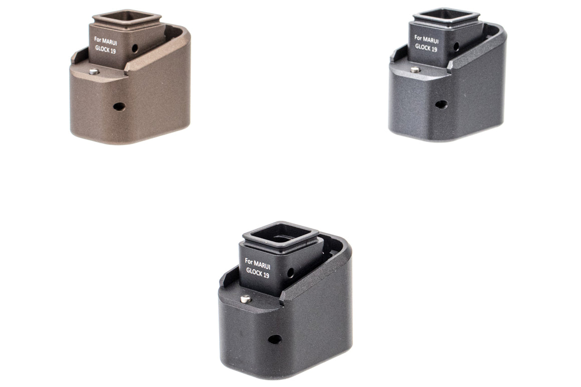 EMG TTI G19 Magazine Extensions Pad For ( UMAREX / VFC / Glock 19 ) / ( TM G Model 19 ) ( Functional ) ( Licensed by Taran Tactical Innovations )-Tokyo Marui ( TM )-Black