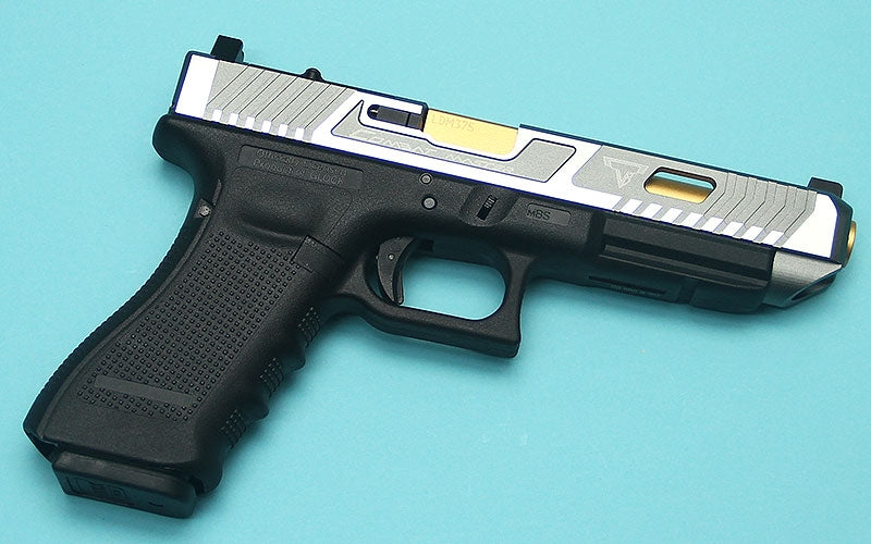 EMG Umarex / VFC TTI Glock 34 GBBP ( G&P Custom ) ( GY / SV Two-Tone )