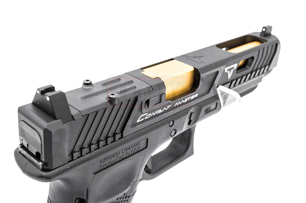 EMG Umarex / VFC TTI Glock 34 GBBP ( G&P Custom ) ( Black , Gold Barrel )