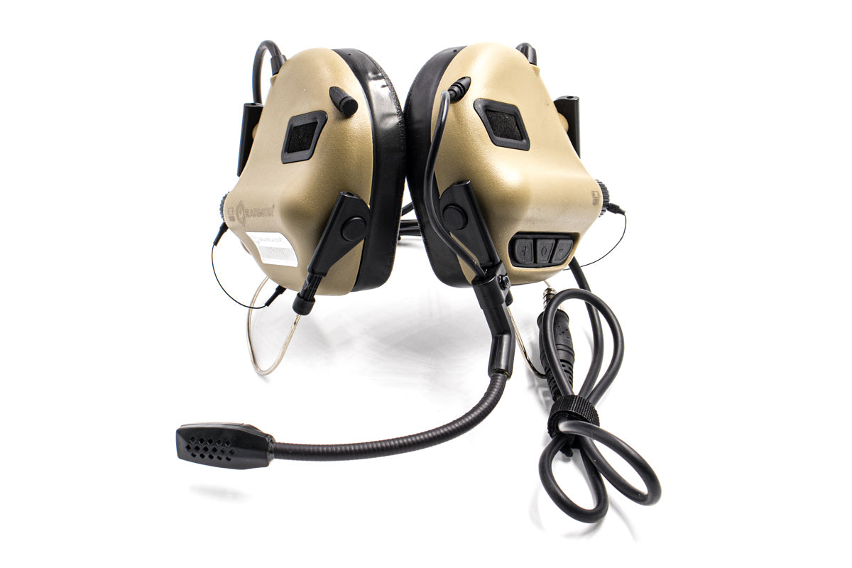 Earmor MilPro M32N Mark3 Tactical Headset ( Mil Spec Communication Hearing Protector ) ( OPSMEN )-Coyote Brown