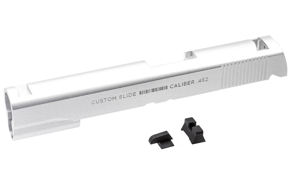 Enigma Hard Baller Style Slide for Tokyo Marui MEU GBB Pistol Airsoft Series ( Silver )