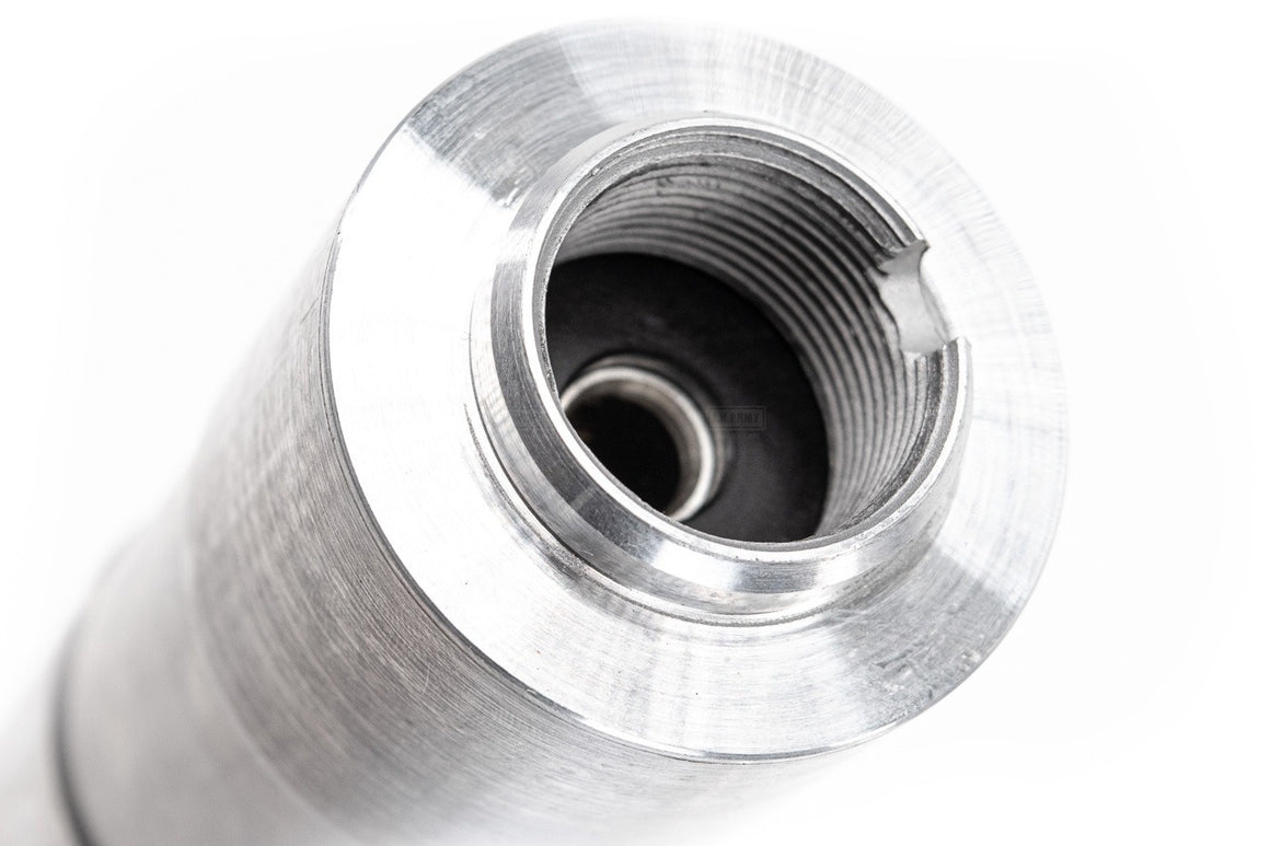 Asura DTK 4 Style Dummy Suppressor with Extened Inner Barrel for GBB / AEG AK 74U / 105 / 74 Airsoft Series ( Silver )