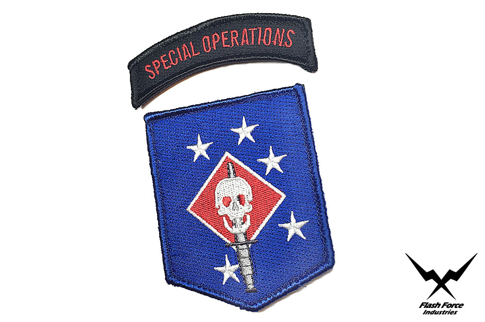 FFI - MARINE RAIDERS Sword and Special Operations Patch Set Blue Type ( MRS ) ( MARSOC ) ( Free Shipping )