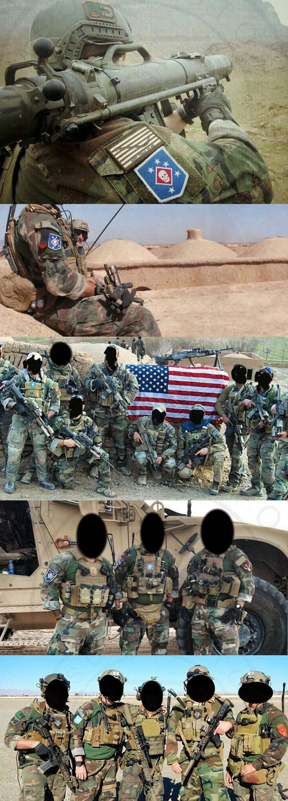 FFI - MARINE RAIDERS Blue x White Type Patch ( MARSOC ) ( Free Shipping )