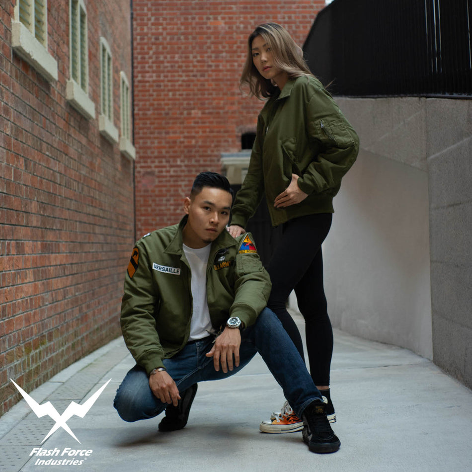 FFI - CVC Tanker Jacket ( Cold Weather Ver. US ARMY Military Vintage ) ( Olive Drab Green )-XL-Deluxe A ( with Patches )