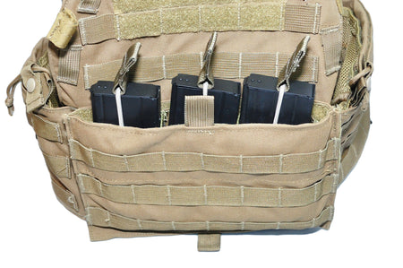 FFI Triple M4 Magazine Inner Pouch for 6094 Plate Carrier ( CORDURA 500D CB )