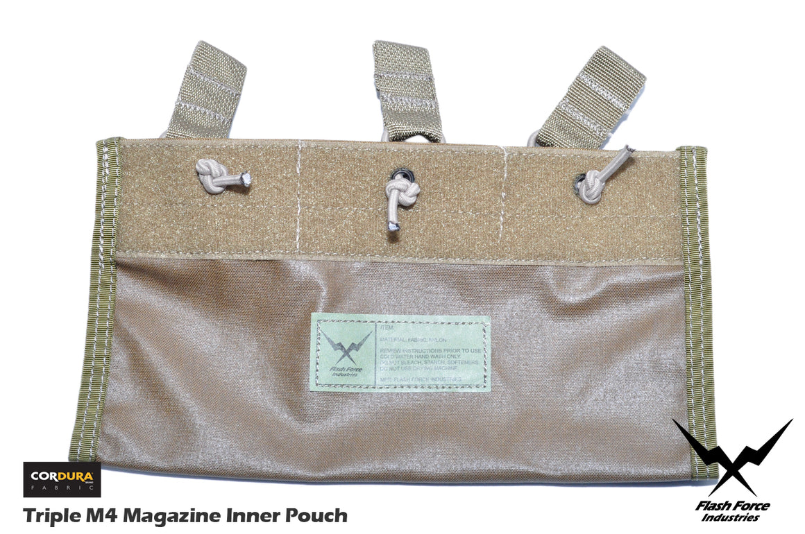 FFI Triple M4 Magazine Inner Pouch for 6094 Plate Carrier ( CORDURA 500D CB )