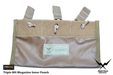 FFI Triple M4 Magazine Inner Pouch for 6094 Plate Carrier ( CORDURA 500D CB )