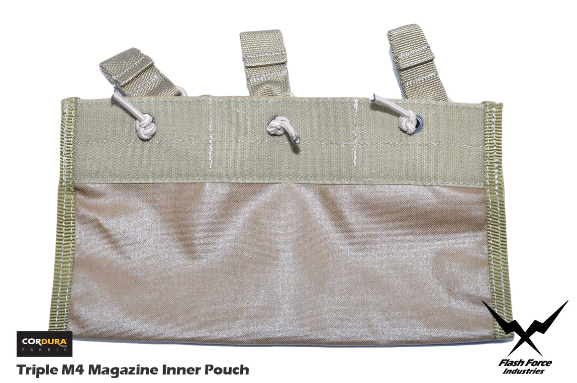 FFI Triple M4 Magazine Inner Pouch for 6094 Plate Carrier ( CORDURA 500D CB )