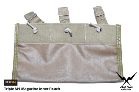 FFI Triple M4 Magazine Inner Pouch for 6094 Plate Carrier ( CORDURA 500D CB )