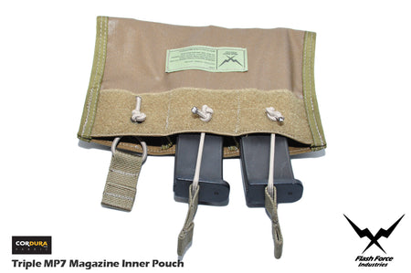 FFI Triple MP7 Magazine Inner Pouch for 6094 Plate Carrier ( CORDURA 500D CB )