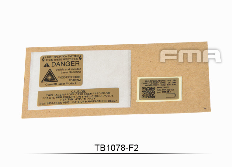 FMA Custom Decals / Sticker F2 For AN/PEQ-15 Case ( PEQ15 ) ( Free Shipping )