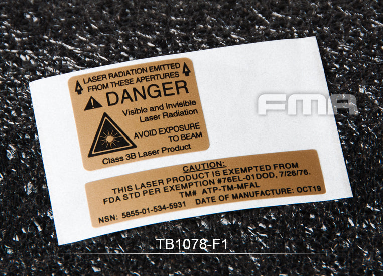 FMA Custom Decals / Sticker F1 For AN/PEQ-15 Case ( PEQ15 ) ( Free Shipping )