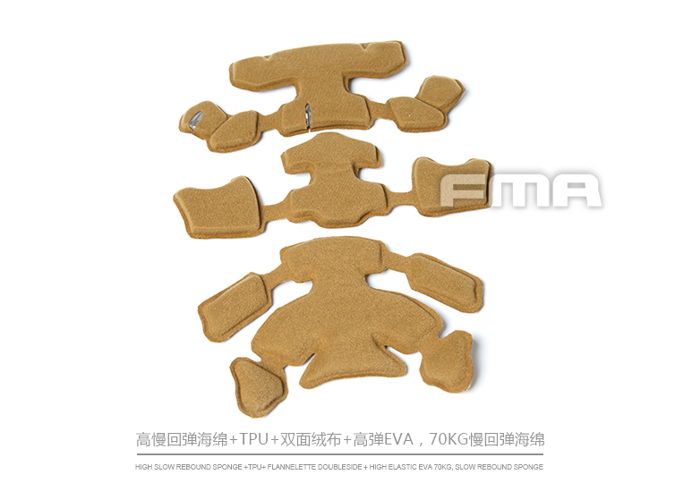 FMA MT Style Helmet Protected Pads ( Tan )