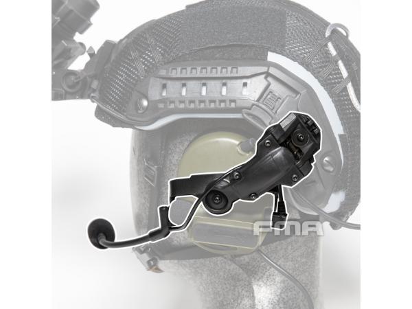 FMA Tactical Headset COMTAC II III Helmet ARC Rail Bracket Adapter ( Black / DE )-Dark Earth ( DE )