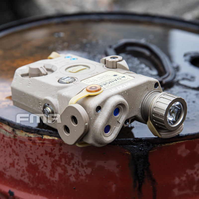 FMA PEQ LA5-A LED White Light + RED Laser with IR Lenses Airsoft Pointer Device ( Black / DE ) ( PEQ15 LA5 UHP )-Dark Earth ( DE )