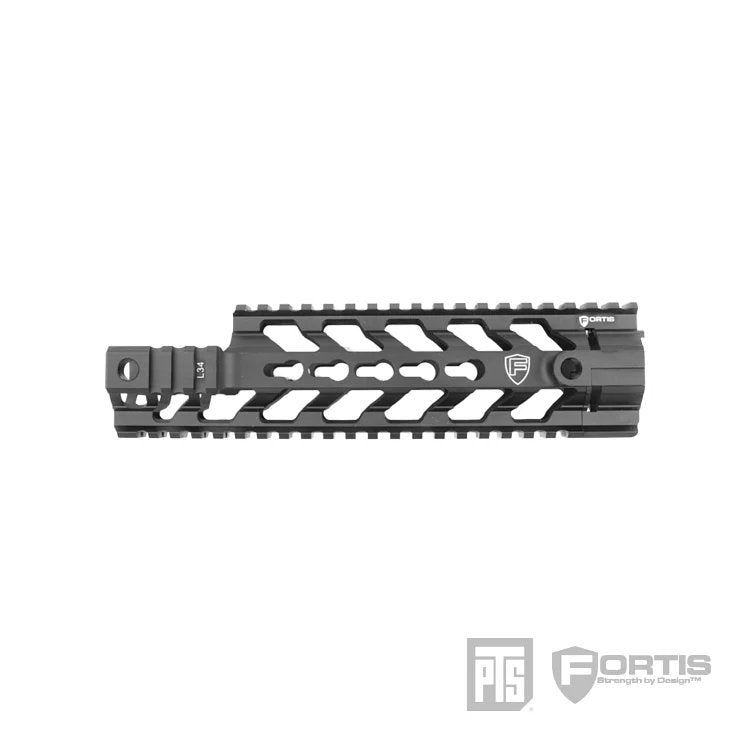PTS Fortis REVTM Free Float Rail System 9 CAR Cutout ( Black ) ( KEYMOD )
