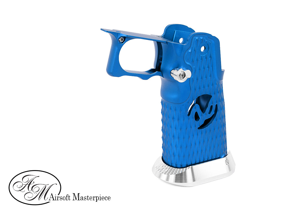 Airsoft Masterpiece AM Aluminum Grip Type 8 ( Infinity Diamond Hollow SV Style ) For Tokyo Marui TM Hi-Capa GBBP-Purple