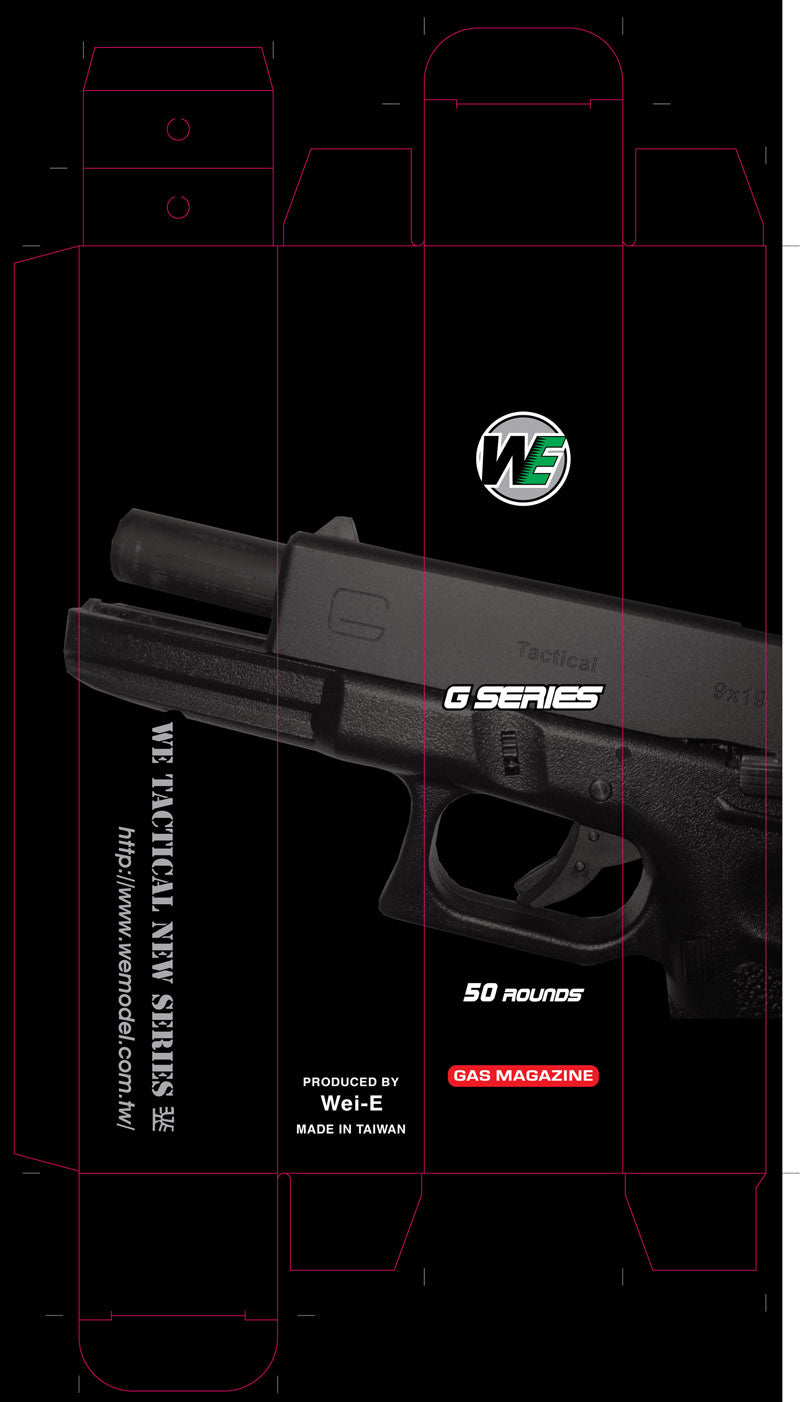 WE G Model 50 Rds GBB Pistol Long Magazine ( Model 17 / 18 etc. ) ( G Series Long Mag )